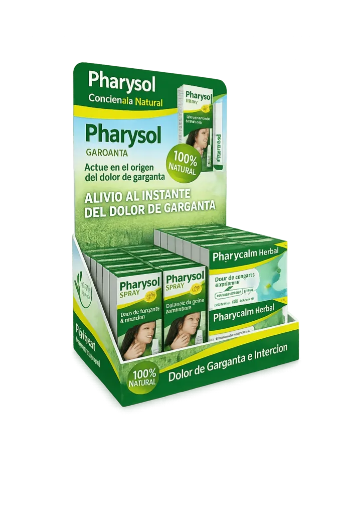 Expositor de mostrador Pharysol garganta
