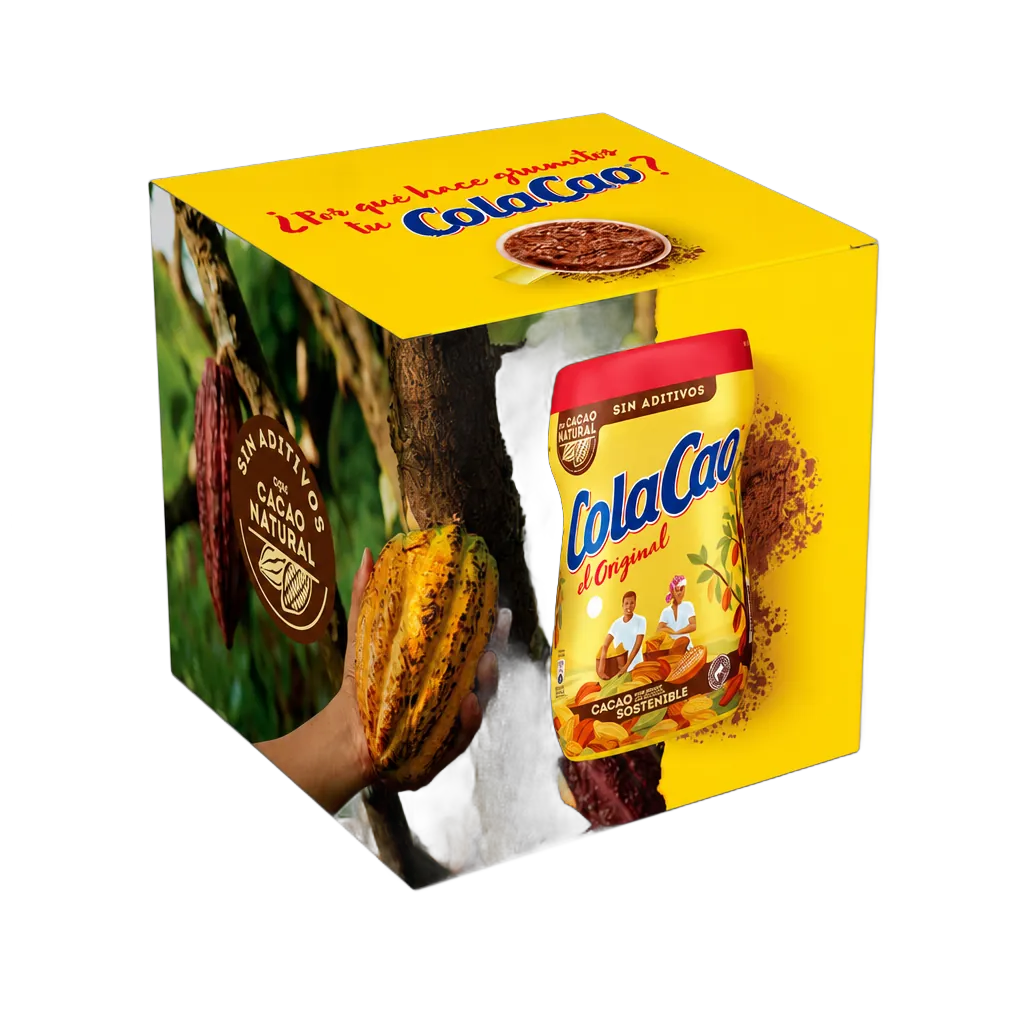 Cubo expositor ColaCao