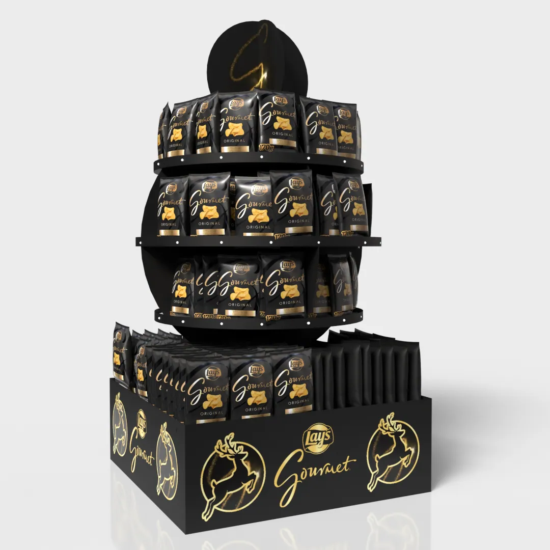 Expositor de sobremesa de Lay's Gourmet con producto